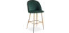 Buy Velvet Upholstered Stool - Scandinavian Design - Bennett Dark green 59992 in the United Kingdom