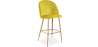 Buy Velvet Upholstered Stool - Scandinavian Design - Bennett Yellow 59992 - in the UK