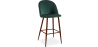 Buy Velvet Upholstered Stool - Scandinavian Design - Bennett Dark green 59993 home delivery