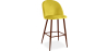 Buy Velvet Upholstered Stool - Scandinavian Design - Bennett Yellow 59993 - in the UK