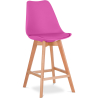Buy Premium Brielle Scandinavian design bar stool with cushion - Wood Fuchsia 59278 in the United Kingdom