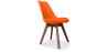 Buy Brielle Scandinavian design Premium Chair with cushion - Dark Legs Orange 59953 in the United Kingdom