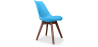 Buy Brielle Scandinavian design Premium Chair with cushion - Dark Legs Turquoise 59953 home delivery