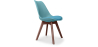 Buy Brielle Scandinavian design Premium Chair with cushion - Dark Legs Aquamarine 59953 home delivery