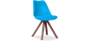 Buy Premium Scandinavian design Brielle chair with Cushion - Dark Legs Turquoise 59954 home delivery