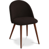 Buy Dining Chair - Upholstered in Fabric - Scandinavian Style - Bennett Dark Brown 58982 in the United Kingdom