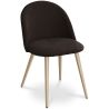 Buy Dining Chair - Upholstered in Fabric - Scandinavian Style - Bennett  Dark Brown 59261 with a guarantee