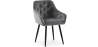 Buy Dining Chair with Armrests - Upholstered in Velvet - Carrol Dark grey 59998 in the United Kingdom