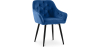 Buy Dining Chair with Armrests - Upholstered in Velvet - Carrol Dark blue 59998 - prices