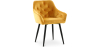 Buy Dining Chair with Armrests - Upholstered in Velvet - Carrol Yellow 59998 - in the UK