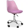Buy Tulip swivel office chair with wheels Pastel Purple 58487 in the United Kingdom