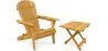 Buy Garden Chair + Table Adirondack Wood Outdoor Furniture Set - Anela Natural wood 60008 - in the UK