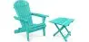 Buy Garden Chair + Table Adirondack Wood Outdoor Furniture Set - Anela Green 60008 home delivery