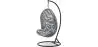 Buy Hanging Garden Chair Rattan Synthetic Design Boho Bali Egg Style - Etania Grey 60017 - in the UK