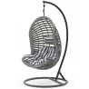 Buy Hanging Garden Chair Rattan Synthetic Design Boho Bali Egg Style - Etania Grey 60017 - in the UK