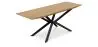 Buy Dining Table 220 cm Rectangular Industrial Design – Wood & Black Metal – 6/8 Seats – Holh Natural wood 60019 - in the UK