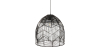 Buy Hanging Lamp Boho Bali Design Natural Rattan - Huy Black 60040 - in the UK
