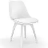 Buy Premium Brielle Scandinavian Design chair with cushion White 59277 - in the UK