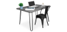 Buy Grey Hairpin 120x90 Desk Table + Bistrot Metalix Chair Black 60069 - in the UK