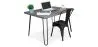 Buy Grey Hairpin 120x90 Desk Table + Bistrot Metalix Chair Black 60069 - in the UK