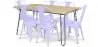 Buy Hairpin 150x90 Dining Table + X6 Bistrot Metalix Chair Lavander 59922 with a guarantee