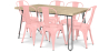 Buy Hairpin 150x90 Dining Table + X6 Bistrot Metalix Chair Pastel orange 59922 - in the UK