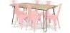 Buy Hairpin 150x90 Dining Table + X6 Bistrot Metalix Chair Pastel orange 59922 - in the UK