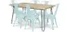 Buy Hairpin 150x90 Dining Table + X6 Bistrot Metalix Chair Pale green 59922 at MyFaktory