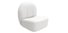 Buy White boucle ​armchair - upholstered - Sabine White 60072 - in the UK