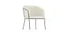 Buy Dining chair upholstered in white boucle - Martine White 60075 - in the UK