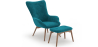 Buy Velvet upholstered armchair with footrest - Wub Green 60097 - prices