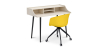 Buy Office Desk Table Wooden Design Scandinavian Style Eldrid + Design Office Chair with Wheels Yellow 60066 home delivery