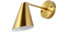 Buy Wall lamp with adjustable shade, brass  - Roser Gold 60023 - in the UK