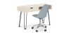 Buy Office Desk Table Wooden Design Hairpin Legs Scandinavian Style Hakon + Tulip swivel office chair with wheels Light grey 60067 - prices
