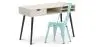 Buy Desk Table Wooden Design Scandinavian Style Viggo + Bistrot Metalix Chair New edition Pastel turquoise 60065 at MyFaktory