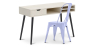 Buy Desk Table Wooden Design Scandinavian Style Viggo + Bistrot Metalix Chair New edition Grey blue 60065 - in the UK