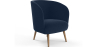 Buy Velvet upholstered armchair - Rese Dark blue 60083 - in the UK