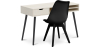 Buy Office Desk Table Wooden Design Scandinavian Style Viggo + Premium Brielle Scandinavian Design chair with cushion Black 60115 - prices
