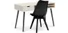 Buy Office Desk Table Wooden Design Scandinavian Style Viggo + Premium Brielle Scandinavian Design chair with cushion Black 60115 - in the UK