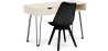 Buy Office Desk Table Wooden Design Hairpin Legs Scandinavian Style Hakon + Premium Brielle Scandinavian Design chair with cushion Black 60117 - prices