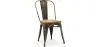 Buy Dining Chair Bistrot Metalix Industrial Metal and Light Wood - New Edition Metallic bronze 60123 - in the UK