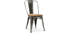 Buy Dining Chair Bistrot Metalix Industrial Metal and Light Wood - New Edition Industriel 60123 in the United Kingdom