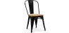 Buy Dining Chair Bistrot Metalix Industrial Metal and Light Wood - New Edition Black 60123 home delivery