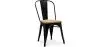 Buy Dining Chair Bistrot Metalix Industrial Metal and Light Wood - New Edition Black 60123 with a guarantee