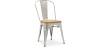 Buy Dining Chair Bistrot Metalix Industrial Metal and Light Wood - New Edition Steel 60123 with a guarantee