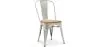 Buy Dining Chair Bistrot Metalix Industrial Metal and Light Wood - New Edition Steel 60123 - in the UK
