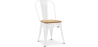 Buy Dining Chair Bistrot Metalix Industrial Metal and Light Wood - New Edition White 60123 - in the UK