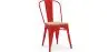 Buy Dining Chair Bistrot Metalix Industrial Metal and Light Wood - New Edition Red 60123 at MyFaktory