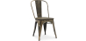 Buy Dining Chair Bistrot Metalix Industrial Metal and Dark Wood - New Edition Metallic bronze 60124 - in the UK