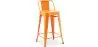Buy Bar Stool with Backrest - Industrial Design - 60cm - New Edition - Metalix Orange 60126 - in the UK